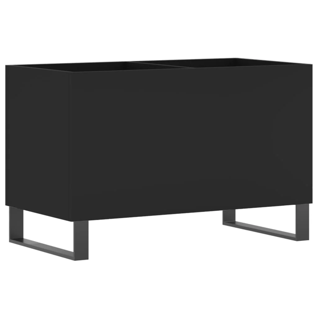 vinylskab 74,5x38x48 cm konstrueret træ sort - Image 6