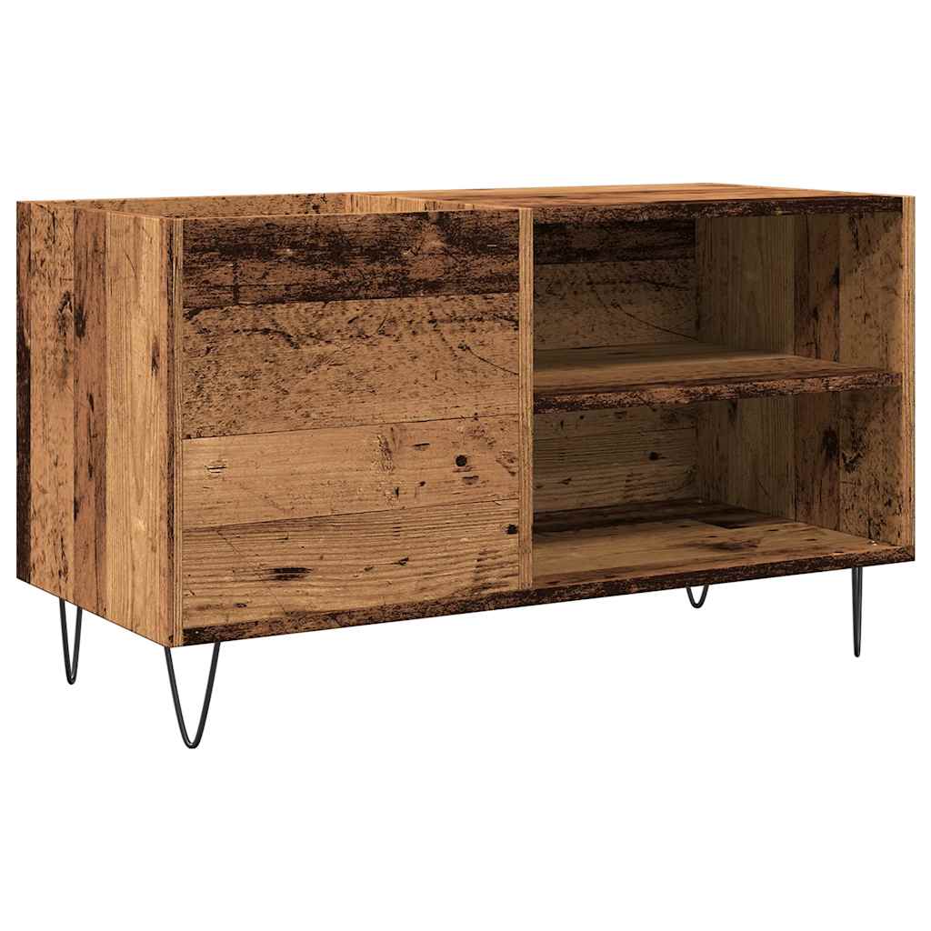 vinylskab 84,5x38x48 cm konstrueret træ antikt trælook - Image 2