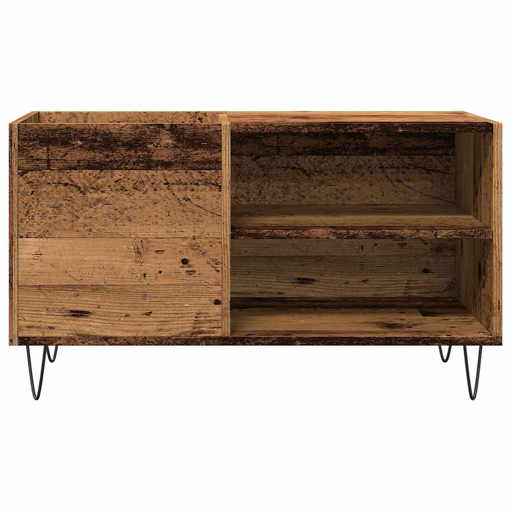 vinylskab 84,5x38x48 cm konstrueret træ antikt trælook - Image 4