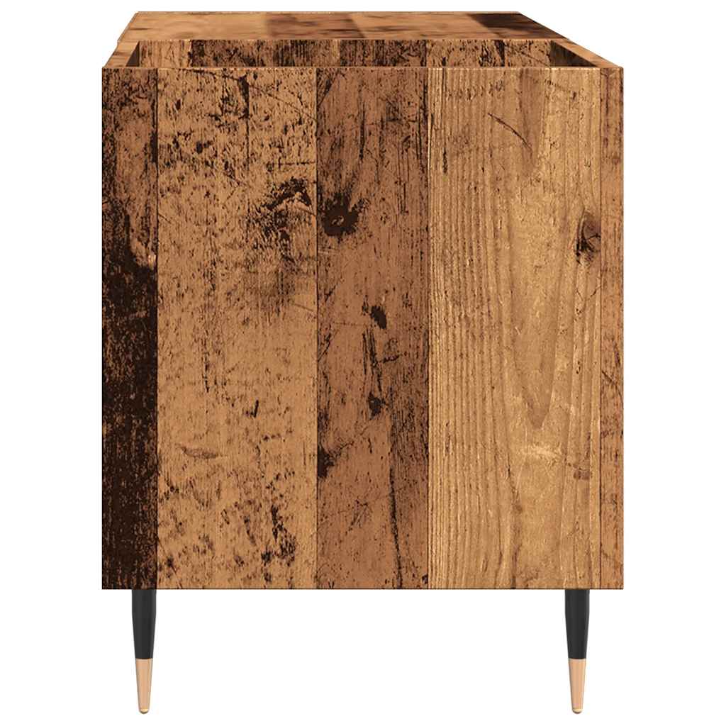 vinylskab 84,5x38x48 cm konstrueret træ antikt trælook - Image 5