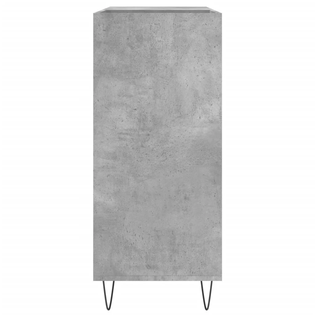 vinylskab 84,5x38x89 cm konstrueret træ betongrå - Image 5