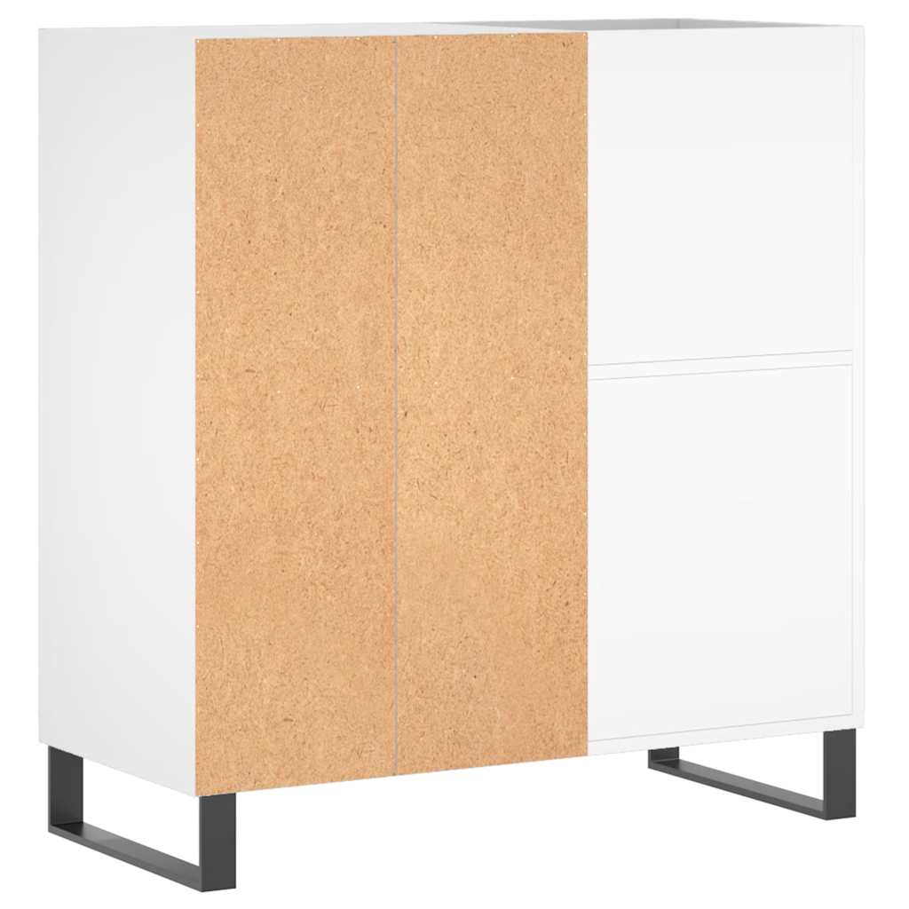 vinylskab 84,5x38x89 cm konstrueret træ hvid - Image 6