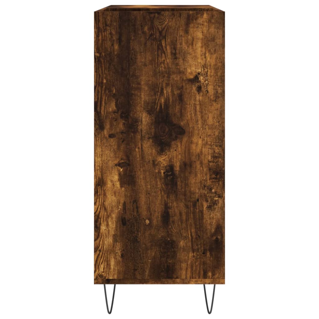 vinylskab 84,5x38x89 cm konstrueret træ røget egetræsfarve - Image 5