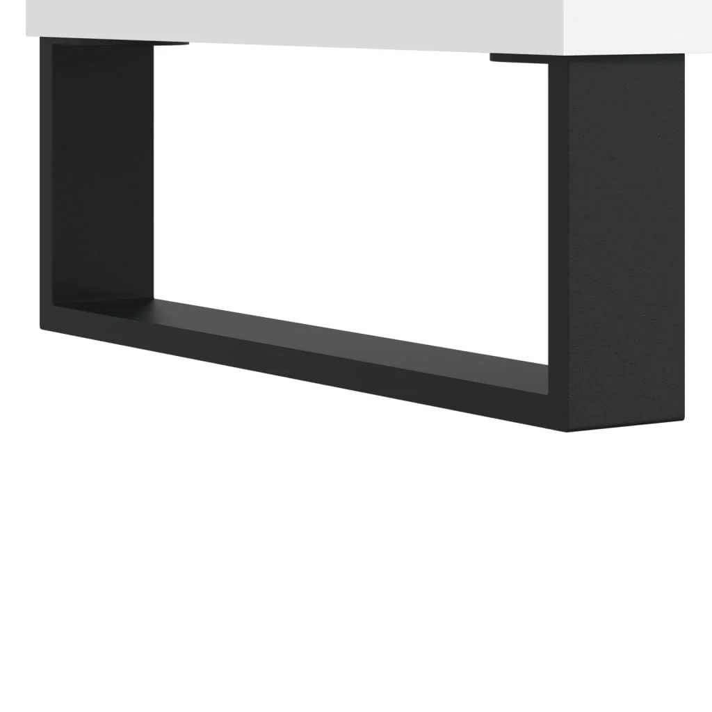 vinylskab 85x38x48 cm konstrueret træ hvid - Image 7