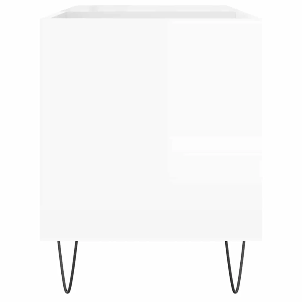 vinylskab 85x38x48 cm konstrueret træ hvid højglans - Image 5