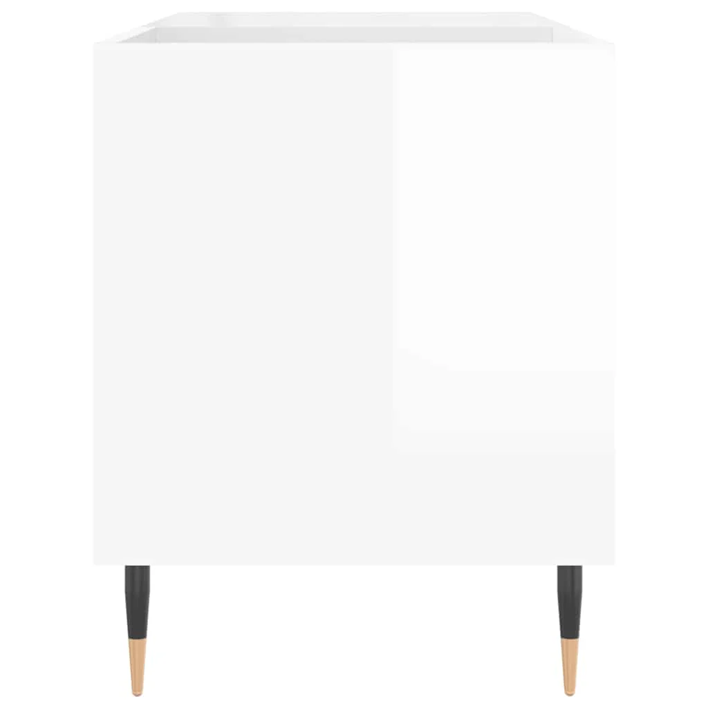 vinylskab 85x38x48 cm konstrueret træ hvid højglans - Image 5