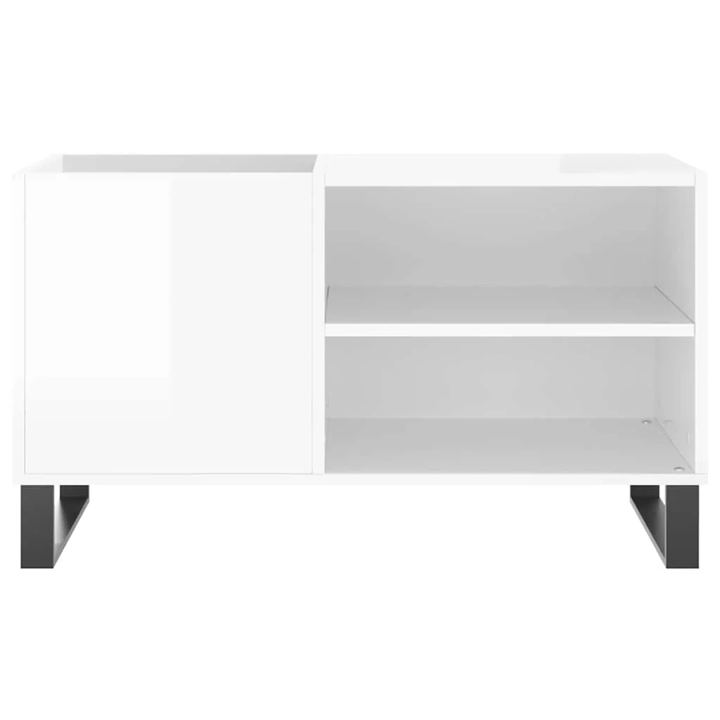 vinylskab 85x38x48 cm konstrueret træ hvid højglans - Image 4