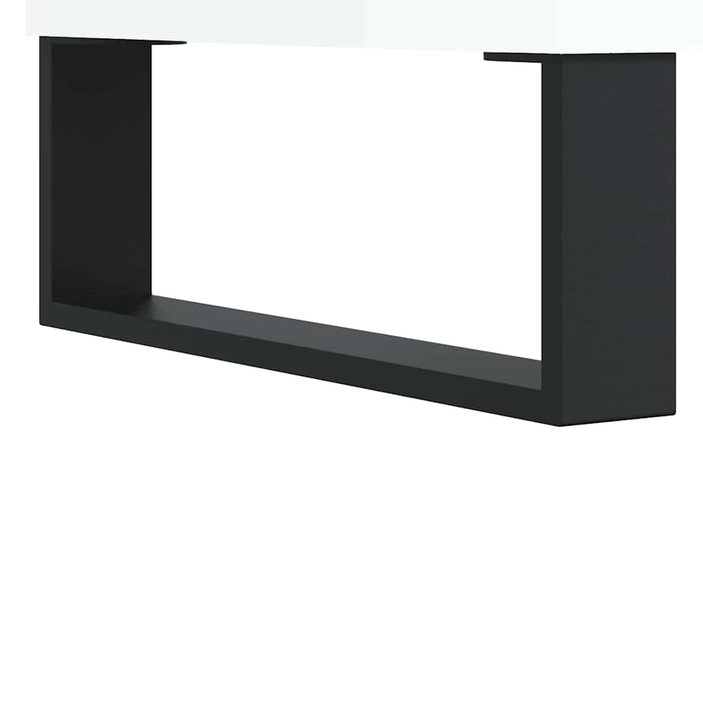 vinylskab 85x38x48 cm konstrueret træ hvid højglans - Image 7