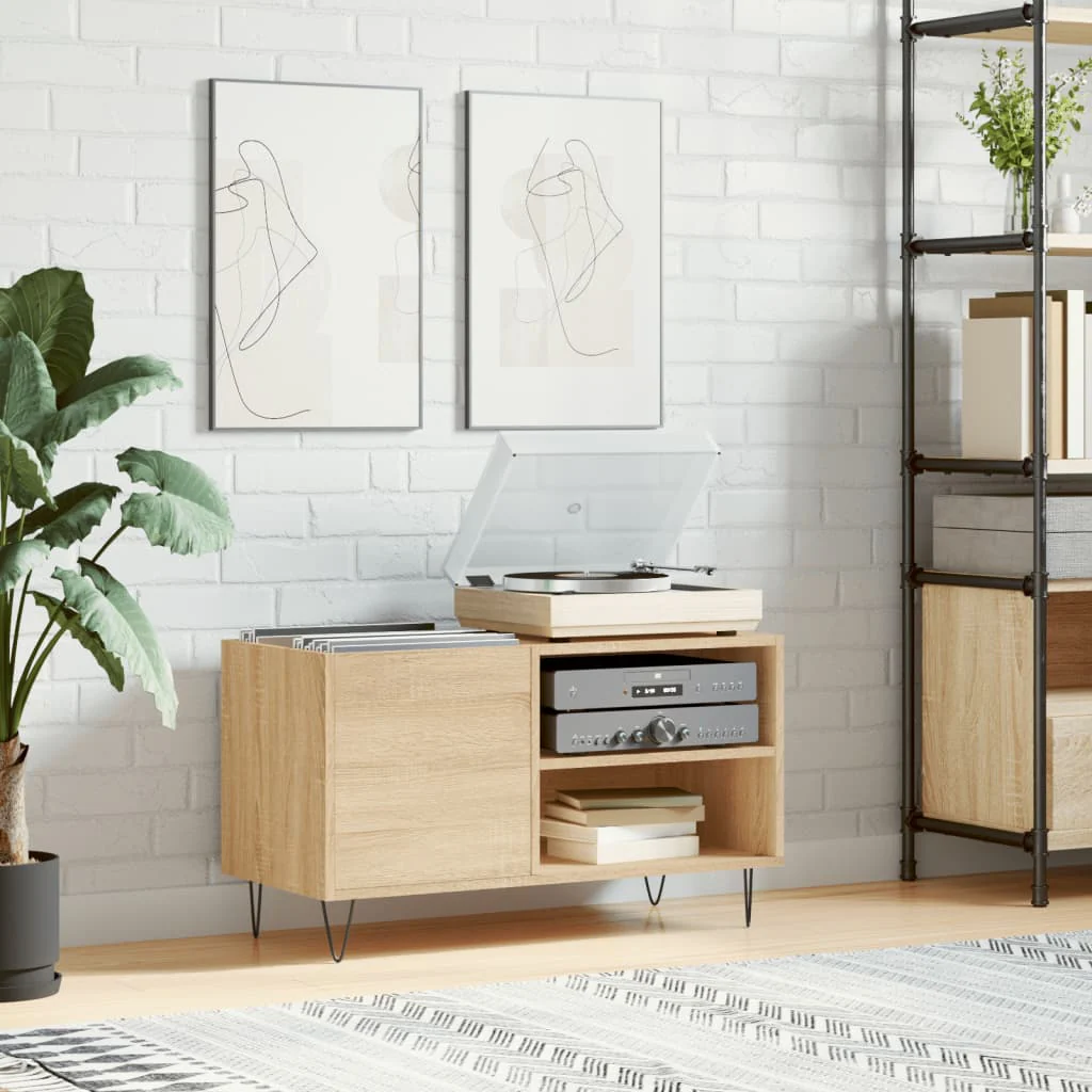 vinylskab 85x38x48 cm konstrueret træ sonoma-eg