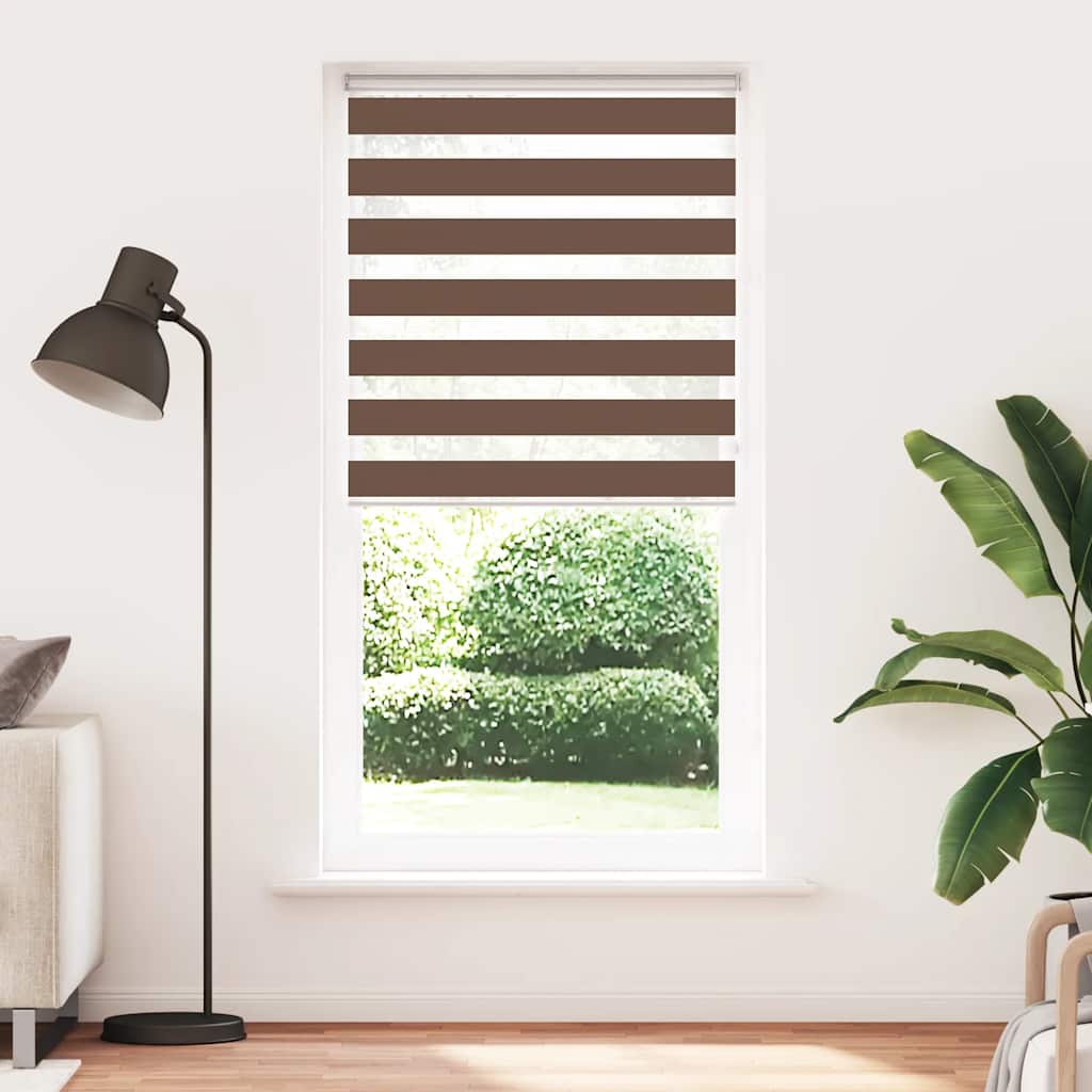 zebragardin brun 100x230 cm stofbredde 95,9 cm polyester - Image 2
