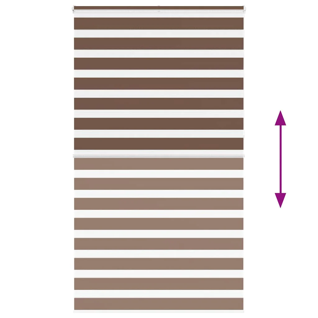 zebragardin brun 130x230 cm stofbredde 125,9 cm polyester - Image 5