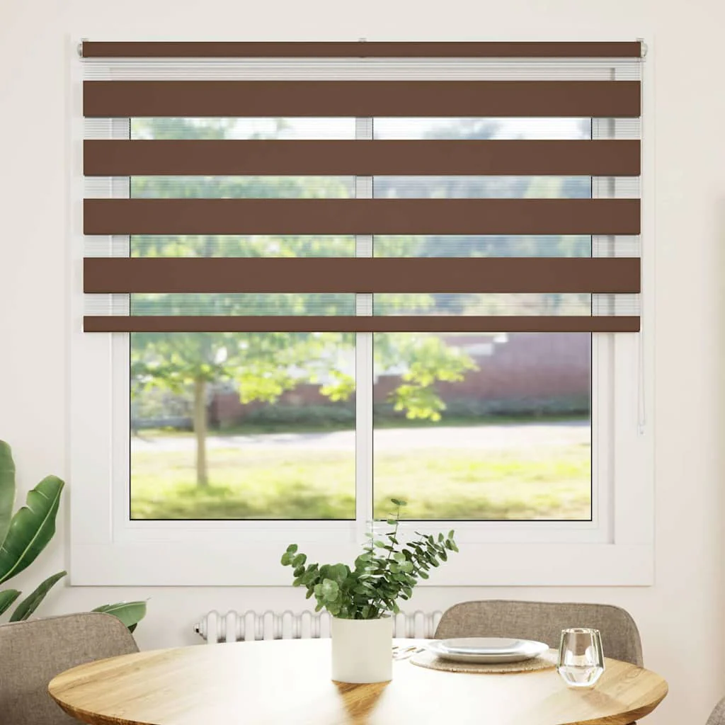 zebragardin brun 150x100 cm stofbredde 145,9 cm polyester - Image 2