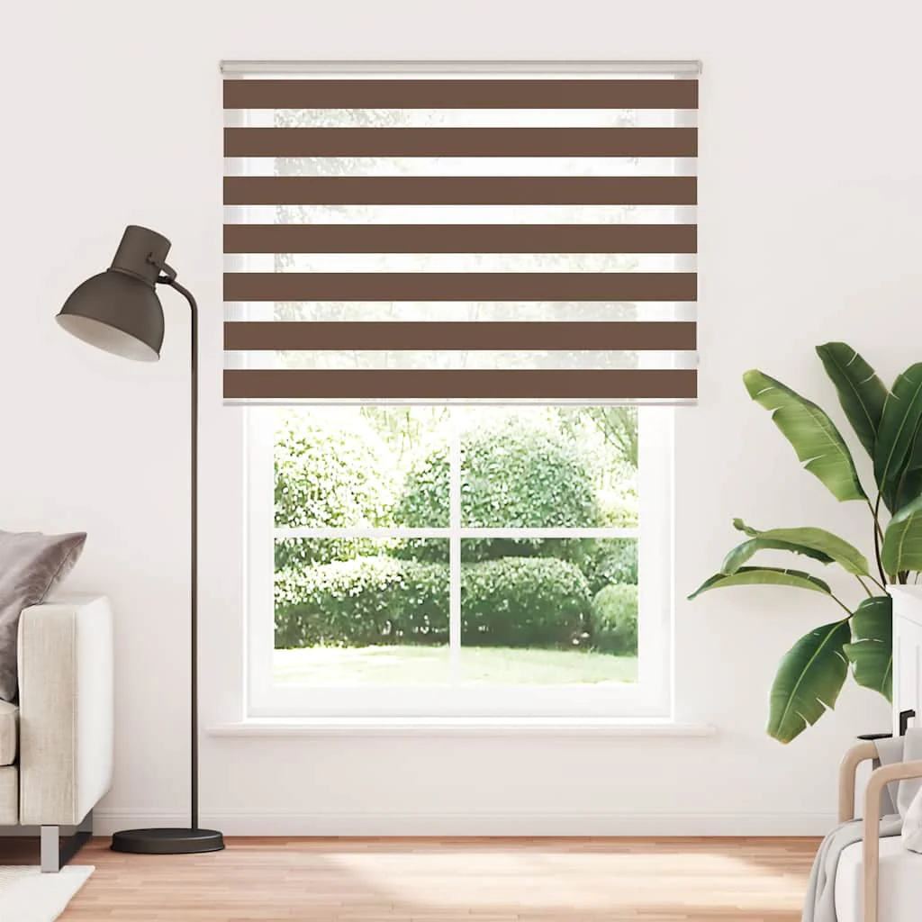 zebragardin brun 160x230 cm stofbredde 155,9 cm polyester - Image 2