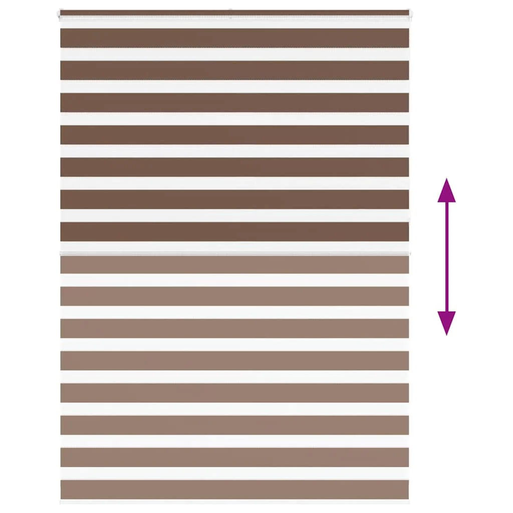 zebragardin brun 160x230 cm stofbredde 155,9 cm polyester - Image 5