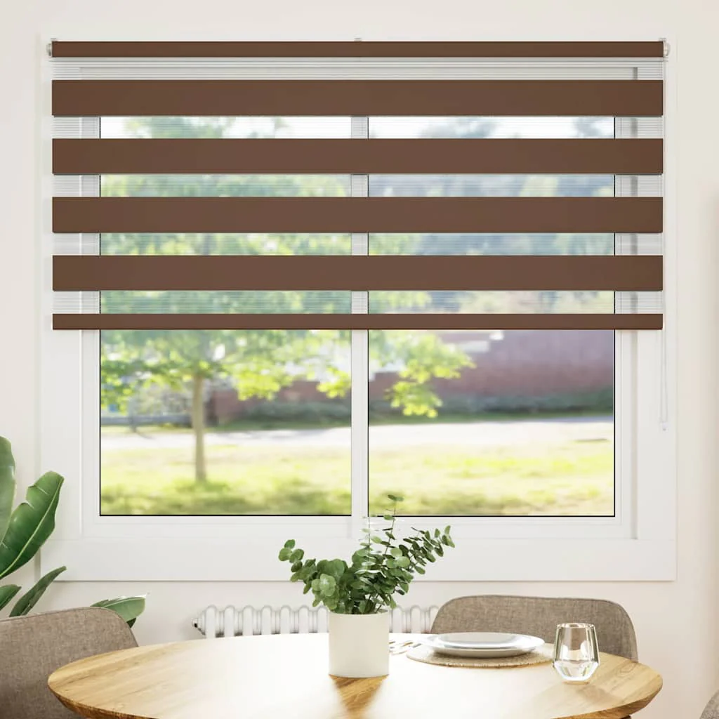 zebragardin brun 165x150 cm stofbredde 160,9 cm polyester - Image 2