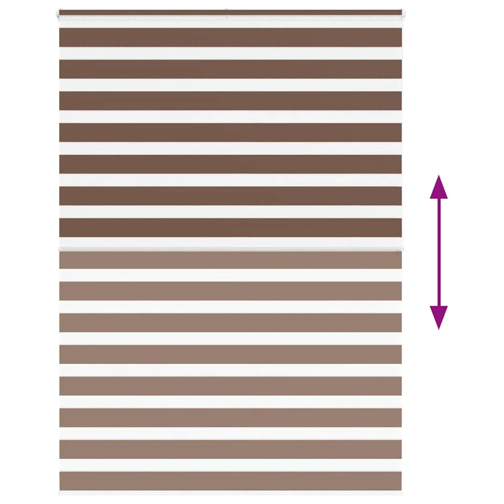 zebragardin brun 165x200 cm stofbredde 160,9 cm polyester - Image 5