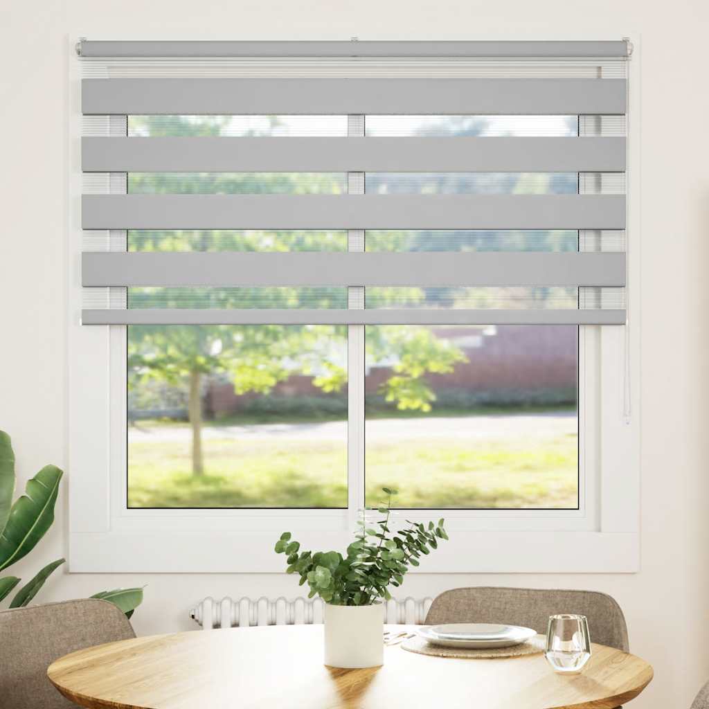 zebragardin lysegrå 145x150 cm stofbredde 140,9 cm polyester - Image 2