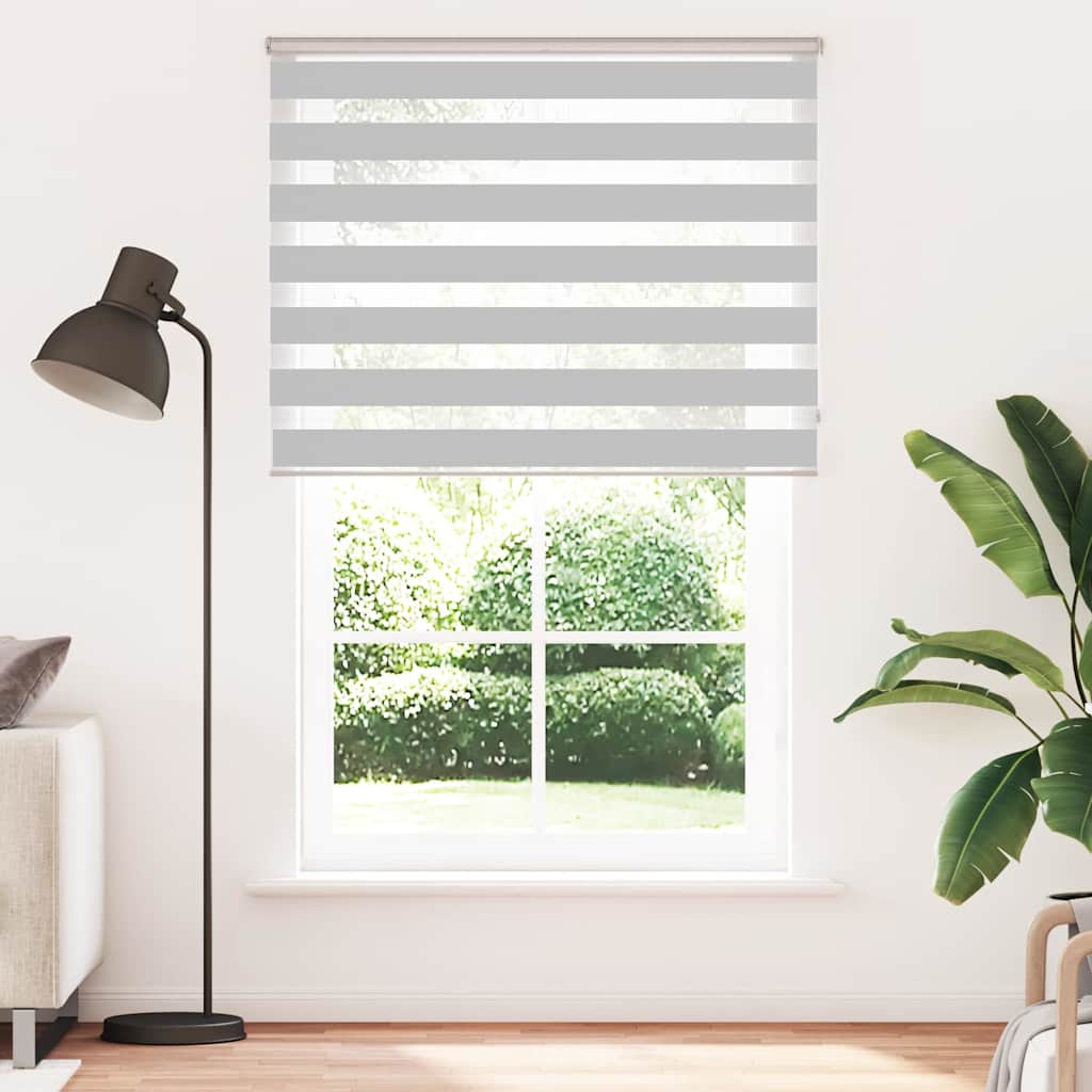 zebragardin lysegrå 150x230 cm stofbredde 145,9 cm polyester - Image 2
