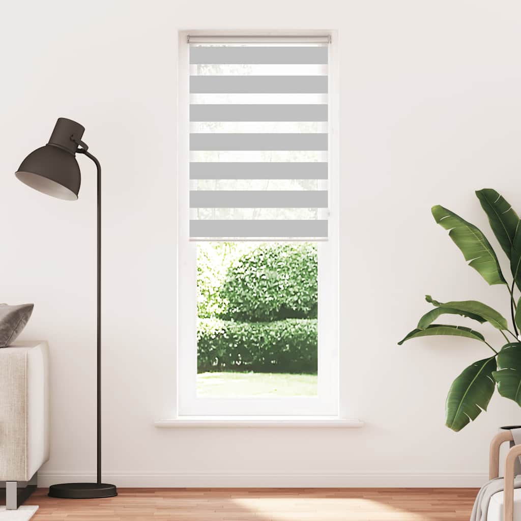 zebragardin lysegrå 85x230 cm stofbredde 80,9 cm polyester - Image 2