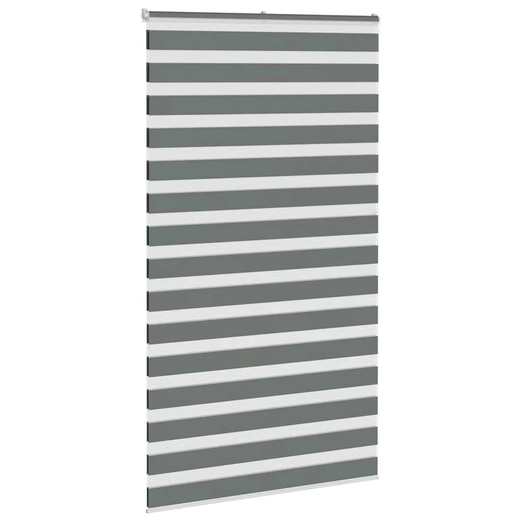 zebragardin mørkegrå 135x230 cm stofbredde 130,9 cm polyester - Image 3