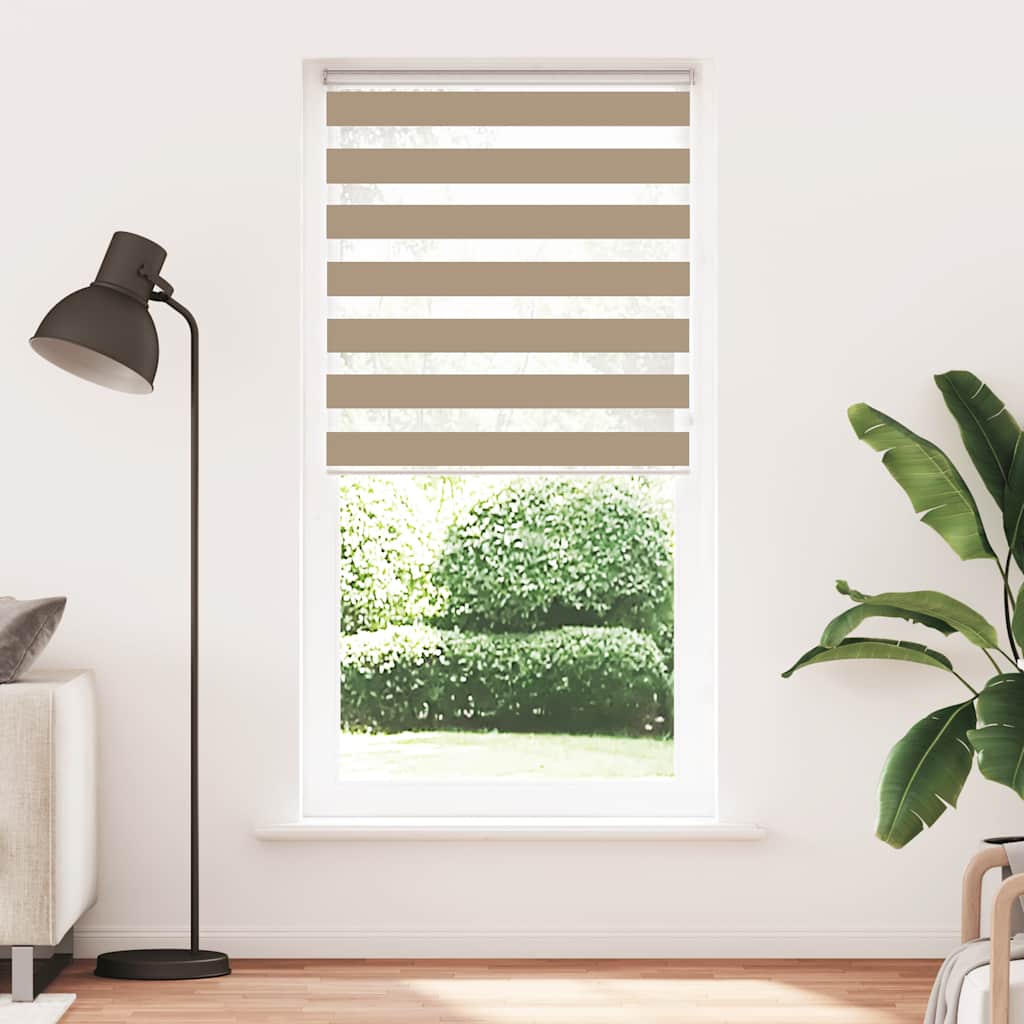 zebragardin sandbrun 100x230cm stofbredde 95,9 cm polyester - Image 2