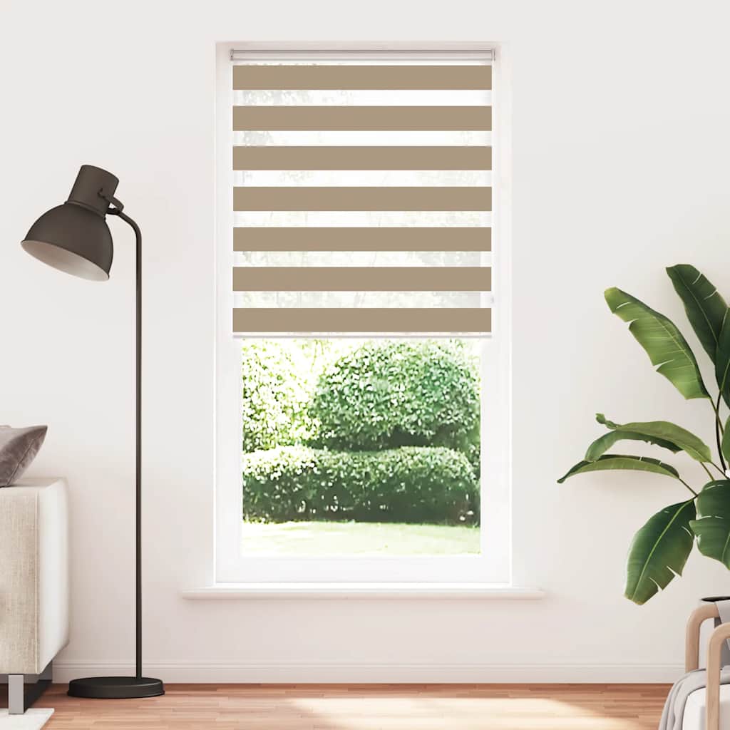 zebragardin sandbrun 110x230 cm stofbredde 105,9 cm polyester - Image 2