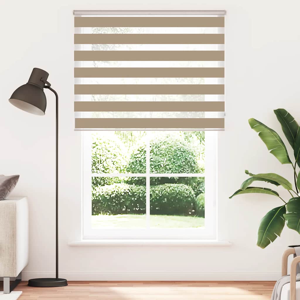 zebragardin sandbrun 140x230 cm stofbredde 135,9 cm polyester - Image 2