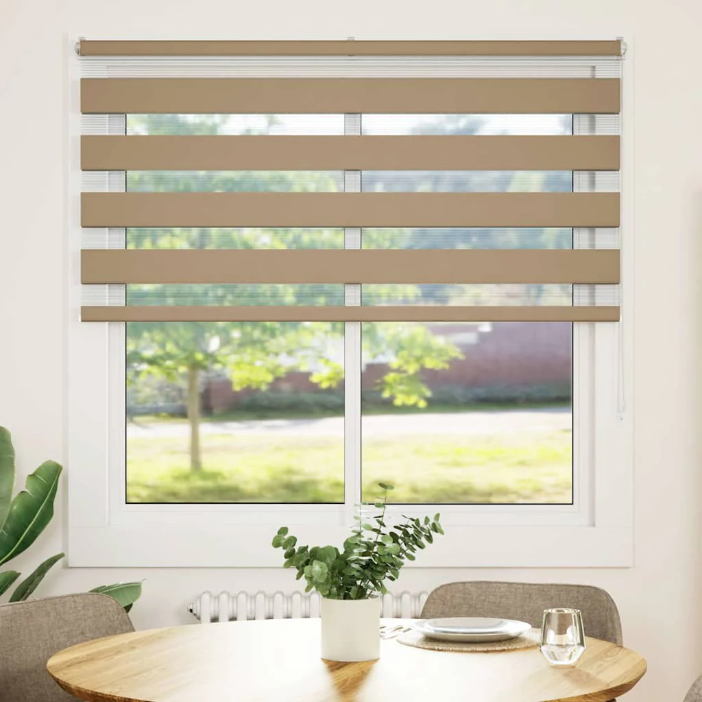 zebragardin sandbrun 145x100 cm stofbredde 140,9 cm polyester - Image 2