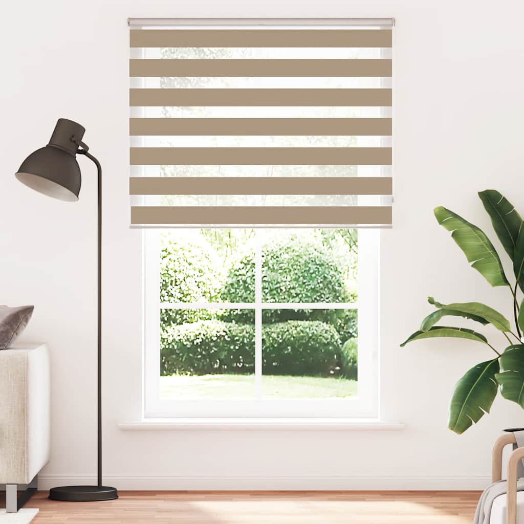 zebragardin sandbrun 145x200 cm stofbredde 140,9 cm polyester - Image 2
