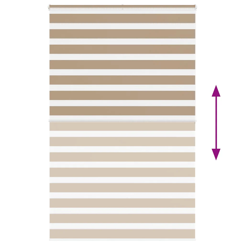 zebragardin sandbrun 150x200 cm stofbredde 145,9 cm polyester - Image 5