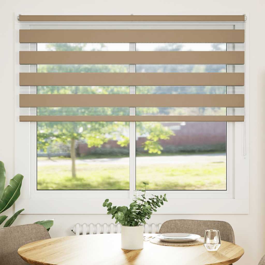 zebragardin sandbrun 160x150 cm stofbredde 155,9 cm polyester - Image 2