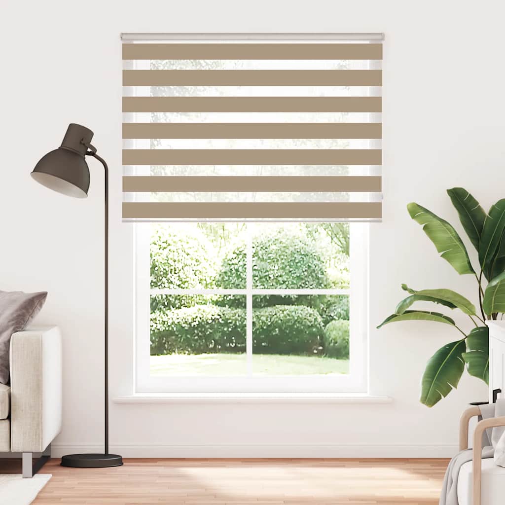 zebragardin sandbrun 160x200 cm stofbredde 155,9 cm polyester - Image 2