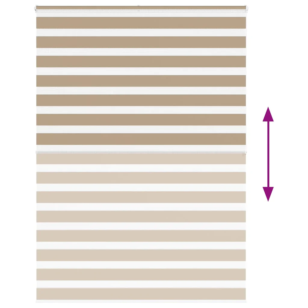 zebragardin sandbrun 160x200 cm stofbredde 155,9 cm polyester - Image 5