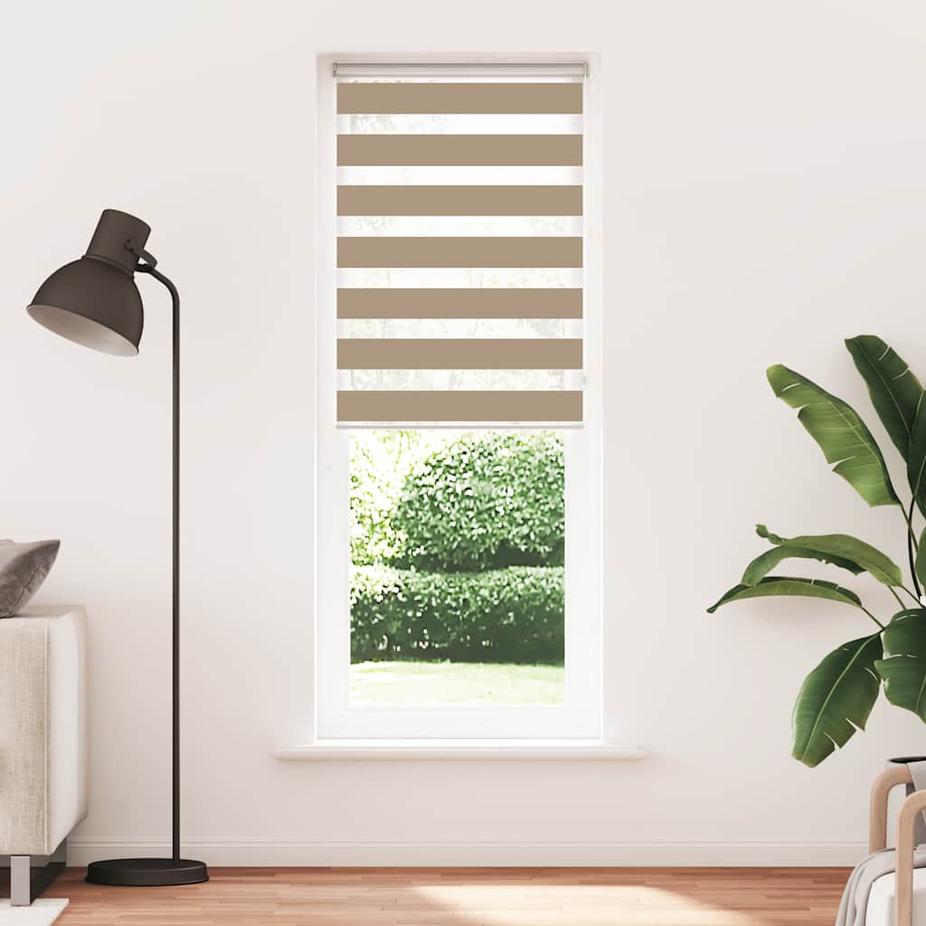 zebragardin sandbrun 90x200 cm stofbredde 85,9 cm polyester - Image 2