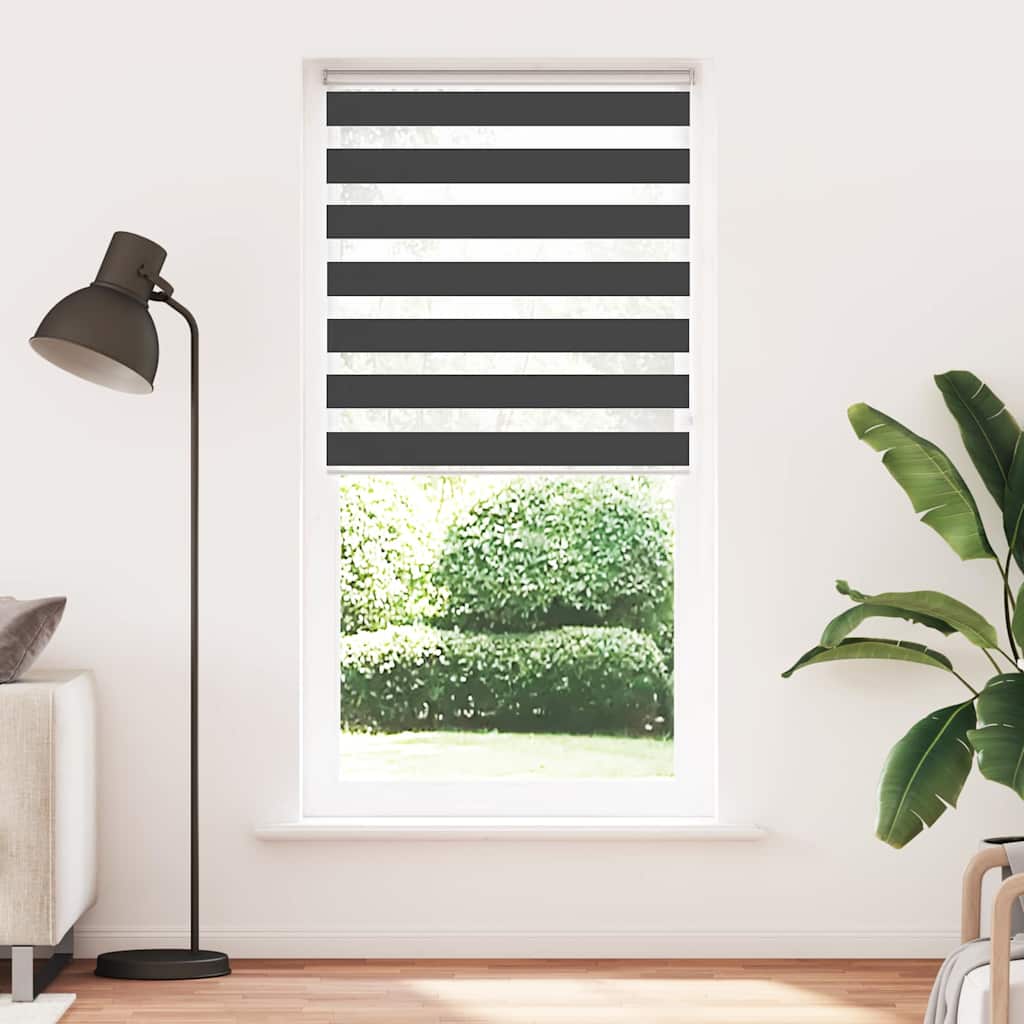 zebragardin sort 95x230 cm stofbredde 90,9 cm polyester - Image 2